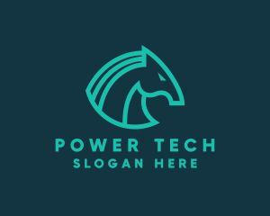 Steed - Modern Tech Trojan Horse logo design