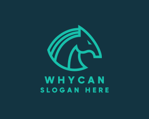 Modern Tech Trojan Horse  logo design