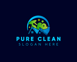 Clean Housekeeping Sanitation logo design