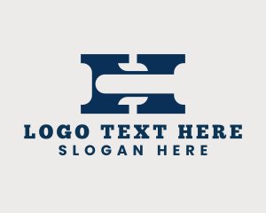 Serif - Simple Industrial Letter H logo design