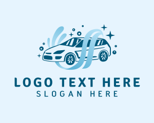 Washing - Sedan Car Wash Cleaning logo design