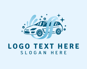 Car Wash - Sedan Car Wash Cleaning logo design