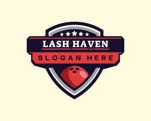 Bowling Tournament Shield logo design