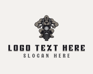 Racing - Gorilla Motorcycle Rider logo design