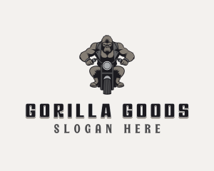 Gorilla Motorcycle Rider logo design