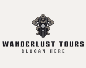 Gorilla Motorcycle Rider logo design