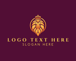 Royalty Lion Circle logo design