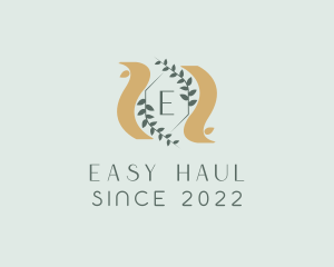 Laurel Sash Crest logo design