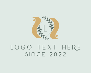 College - Laurel Sash Crest logo design