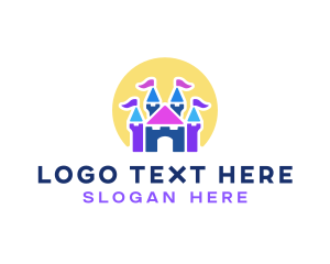 Bouncy Castle - Fun Castle Tower logo design