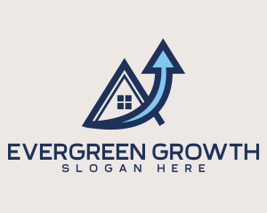 Real Estate Growth Arrow logo design