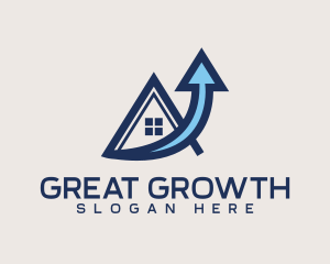 Real Estate Growth Arrow logo design