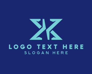 Negative Space - Gamer Letter X logo design