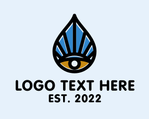 Fortune Telling - Eye Tarot Tear Drop logo design