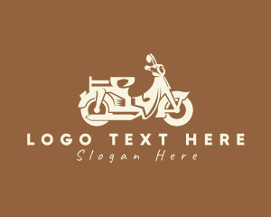 Big Bike - Retro Scooter Motorbike logo design