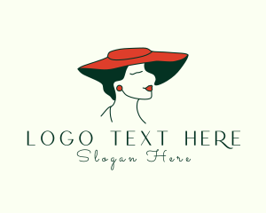 Hatmaker - Beautiful Hat Woman logo design