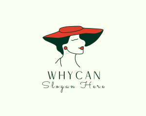 Hatmaker - Beautiful Hat Woman logo design