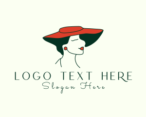 Beautiful Hat Woman Logo