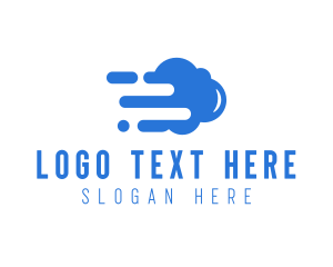 High Tech - Blue Cloud Computing logo design