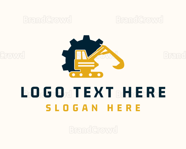 Excavator Construction Machine Logo