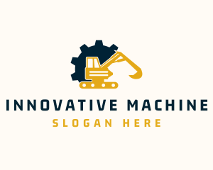 Excavator Construction Machine logo design