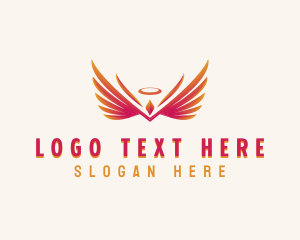 Retreat - Holy Angelic Wings logo design