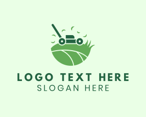 Botanical - Lawn Mower Grass Yard logo design