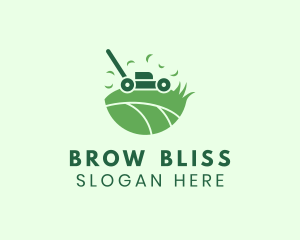 Lawn Mower Grass Yard logo design