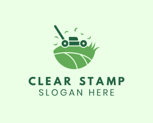 Lawn Mower Grass Yard logo design