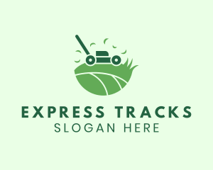 Lawn Mower Grass Yard logo design