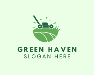 Backyard - Lawn Mower Grass Yard logo design