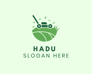 Lawn Mower Grass Yard logo design