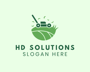 Lawn Mower Grass Yard logo design