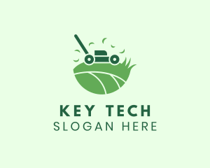 Lawn Mower Grass Yard logo design