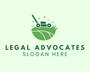 Lawn Mower Grass Yard logo design