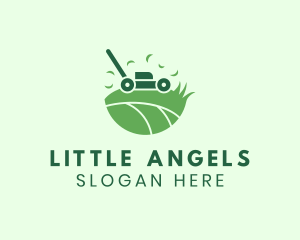 Lawn Mower Grass Yard logo design