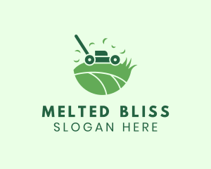 Lawn Mower Grass Yard logo design