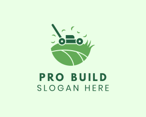 Lawn Mower Grass Yard logo design