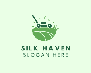 Lawn Mower Grass Yard logo design