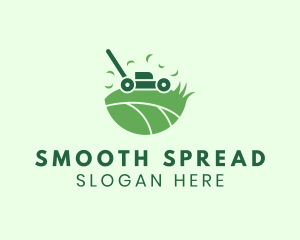 Lawn Mower Grass Yard logo design