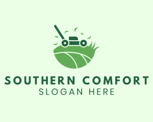 Lawn Mower Grass Yard logo design