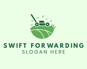 Lawn Mower Grass Yard logo design