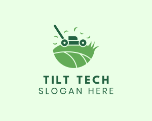 Lawn Mower Grass Yard logo design