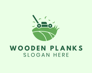 Lawn Mower Grass Yard logo design