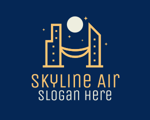 Night City Skyline logo design