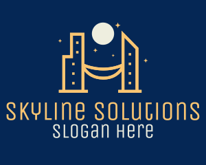 Skyline - Night City Skyline logo design