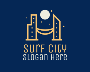 Night City Skyline logo design