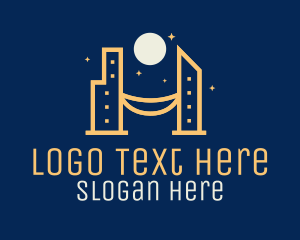 Sky - Night City Skyline logo design