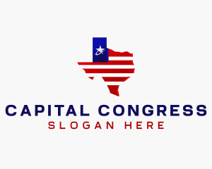Congress - Star Texas Map logo design