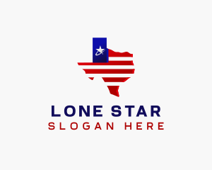 Star Texas Map logo design